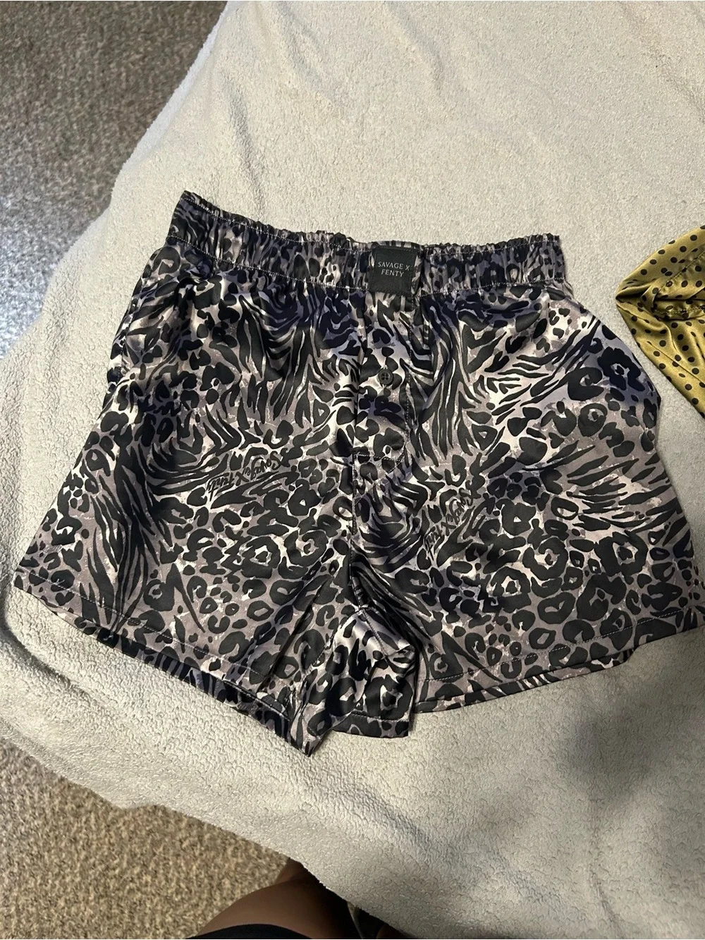 Savage X Fenty Satin Boxer Briefs Set of 9 in Red, Black, Silver & Animal Prints